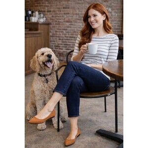 Rothy’s Rust Pointed Toe Flats Sz 8.5 Knit Slip-On Comfort Loafers Lightweight